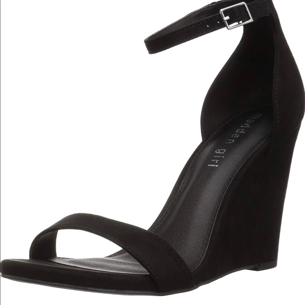 Brand new black Madden Girl wedge pumps